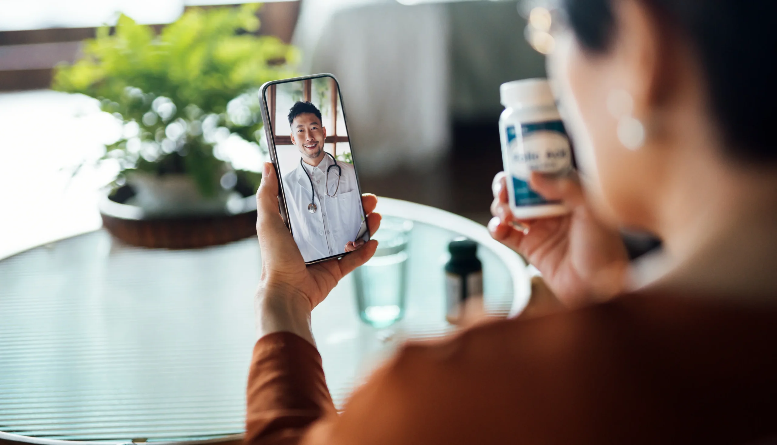 Video call with doctor and medication